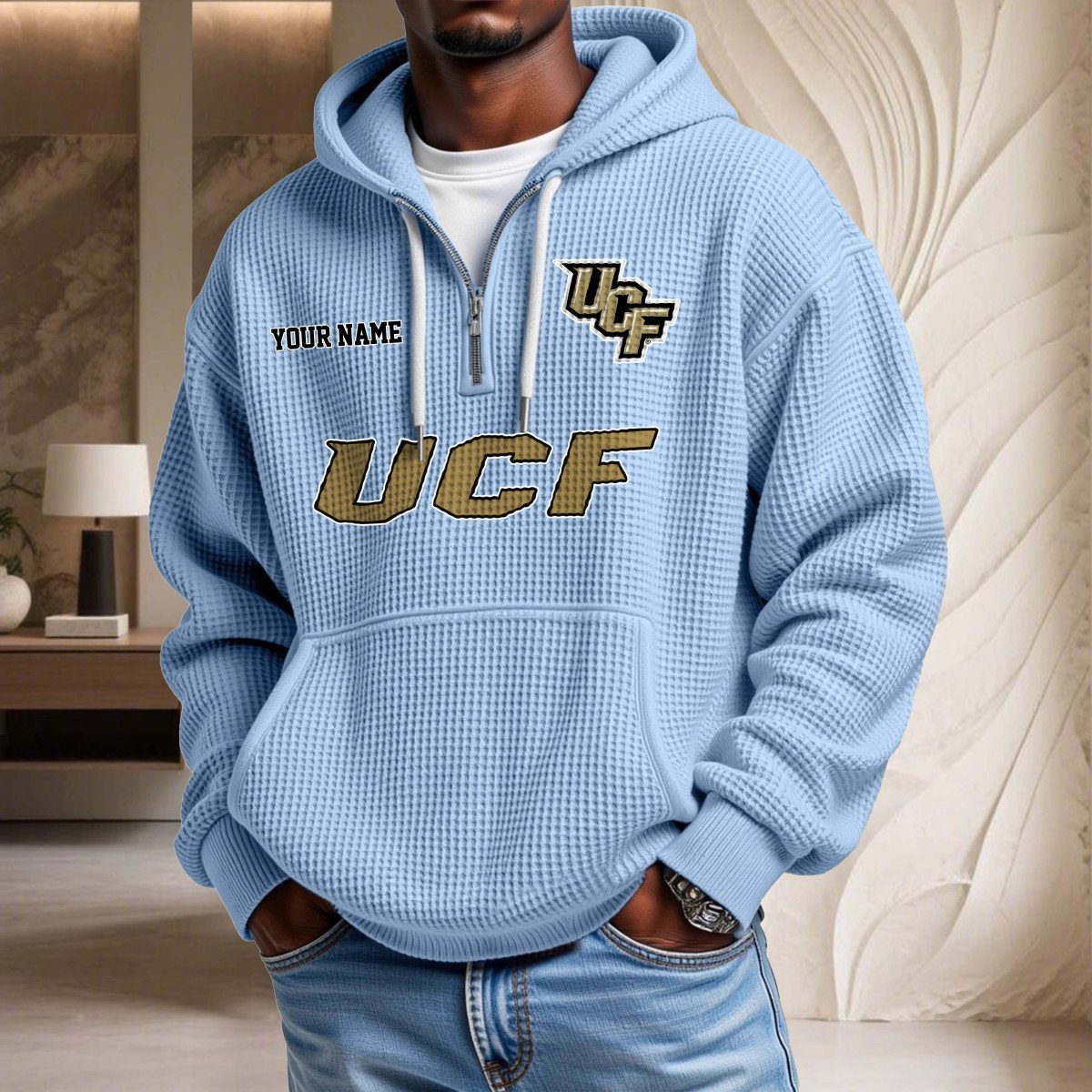Sweat à capuche en maille gaufrée Ucf Knights – Image 7