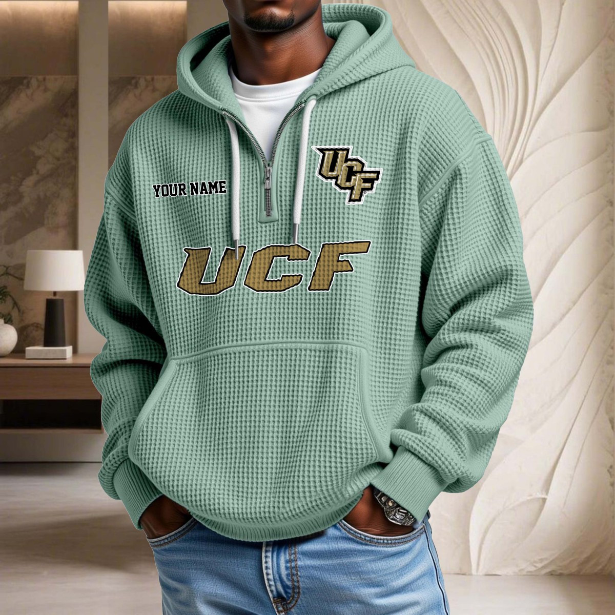 Sweat à capuche en maille gaufrée Ucf Knights – Image 8