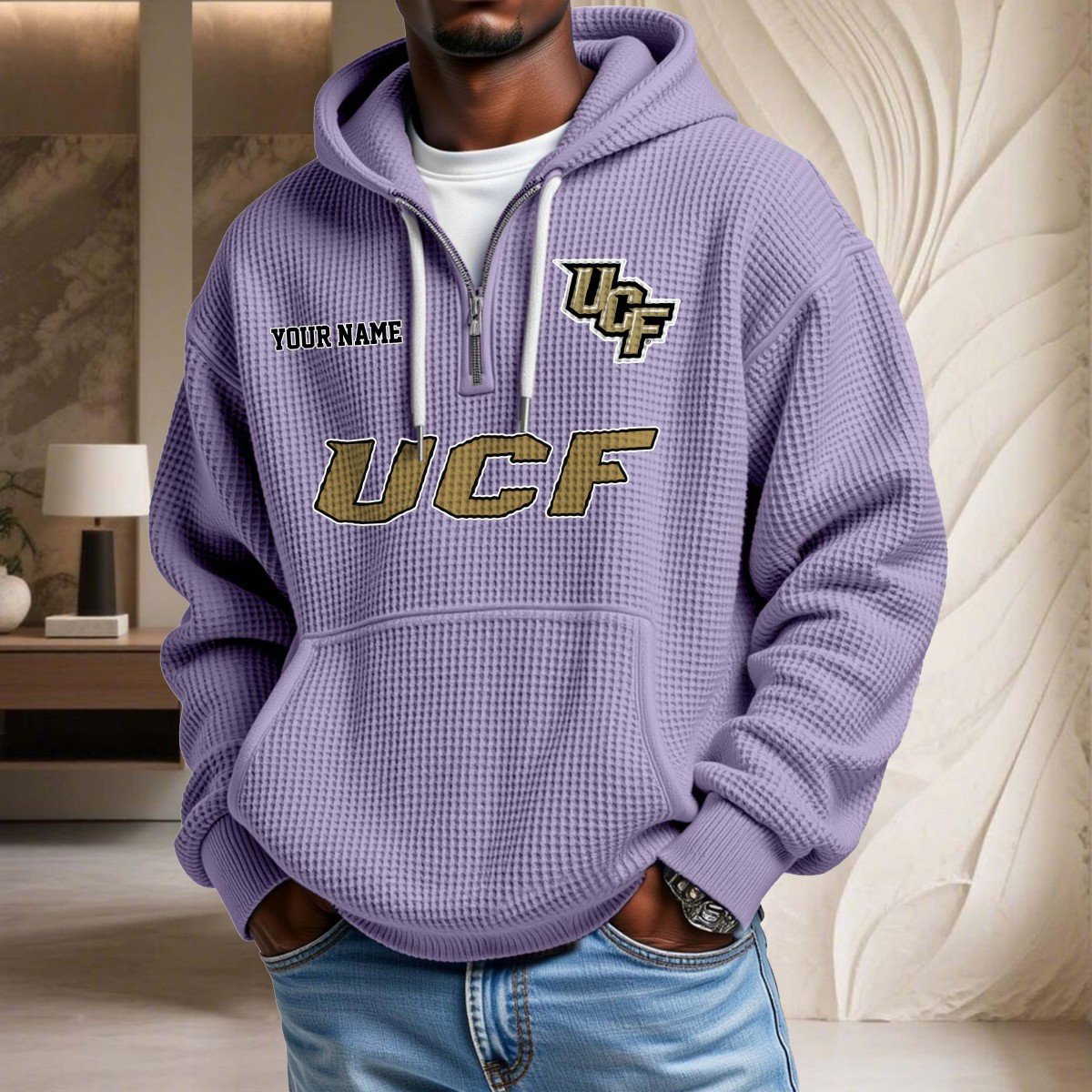 Sweat à capuche en maille gaufrée Ucf Knights – Image 10