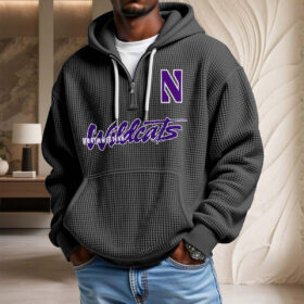 Sweat à capuche en maille gaufrée Northwestern Wildcats