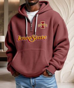 Sweat à capuche en maille gaufrée Iowa State Cyclones