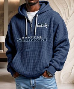 Sweat à capuche en maille gaufrée Seattle Seahawks