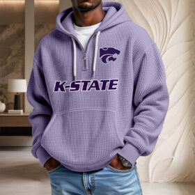 Sweat à capuche en maille gaufrée Kansas State Wildcats