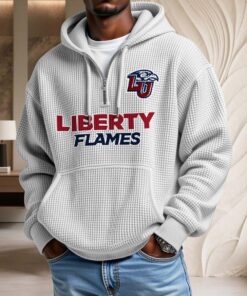 Sweat à capuche en maille gaufrée Liberty Flames