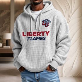 Sweat à capuche en maille gaufrée Liberty Flames