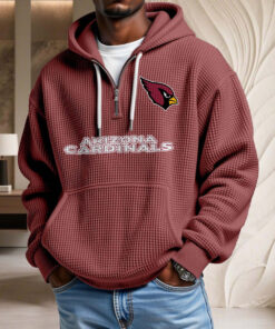 Sweat à capuche en maille gaufrée Arizona Cardinals