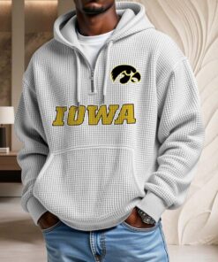 Sweat à capuche en maille gaufrée Iowa Hawkeyes