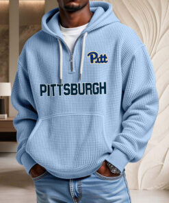 Sweat à capuche en maille gaufrée Pittsburgh Panthers
