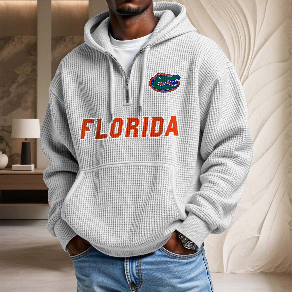 Sweat à capuche en maille gaufrée Florida Gators – Image 3