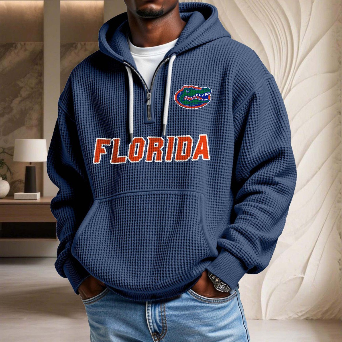 Sweat à capuche en maille gaufrée Florida Gators – Image 5