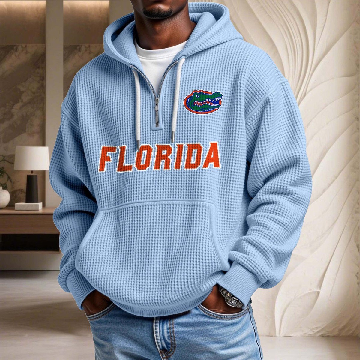 Sweat à capuche en maille gaufrée Florida Gators – Image 7