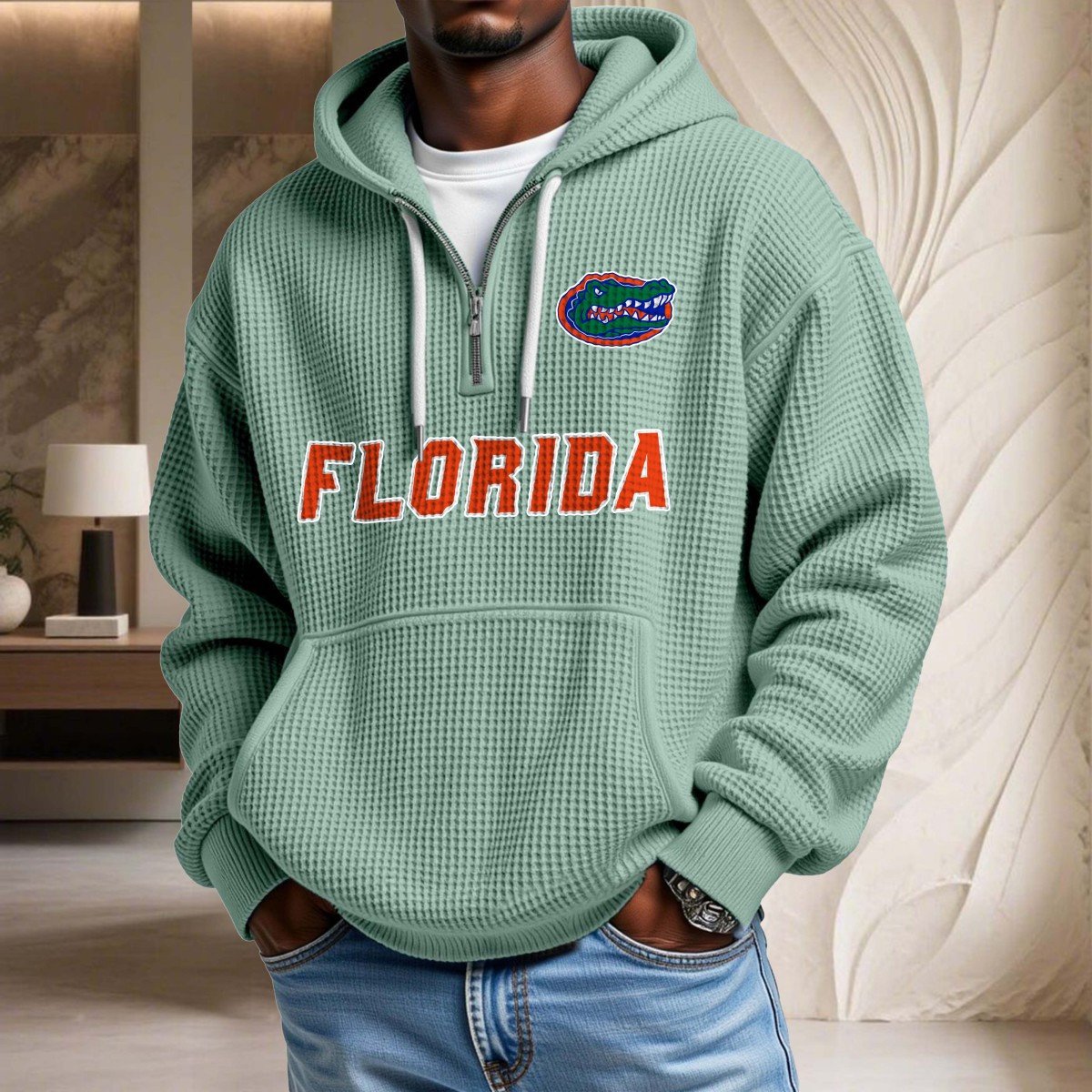 Sweat à capuche en maille gaufrée Florida Gators – Image 8