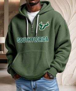 Sweat à capuche en maille gaufrée South Florida Bulls