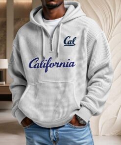 Sweat à capuche en maille gaufrée California Golden Bears