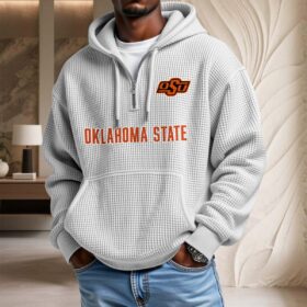 Sweat à capuche en maille gaufrée Oklahoma State Cowboys
