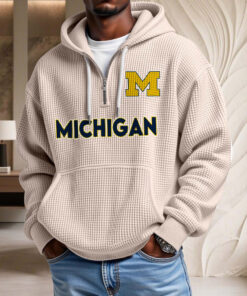 Sweat à capuche en maille gaufrée Michigan Wolverines