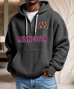 Sweat à capuche en maille gaufrée Minnesota Golden Gophers