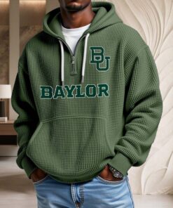 Sweat à capuche en maille gaufrée Baylor Bears