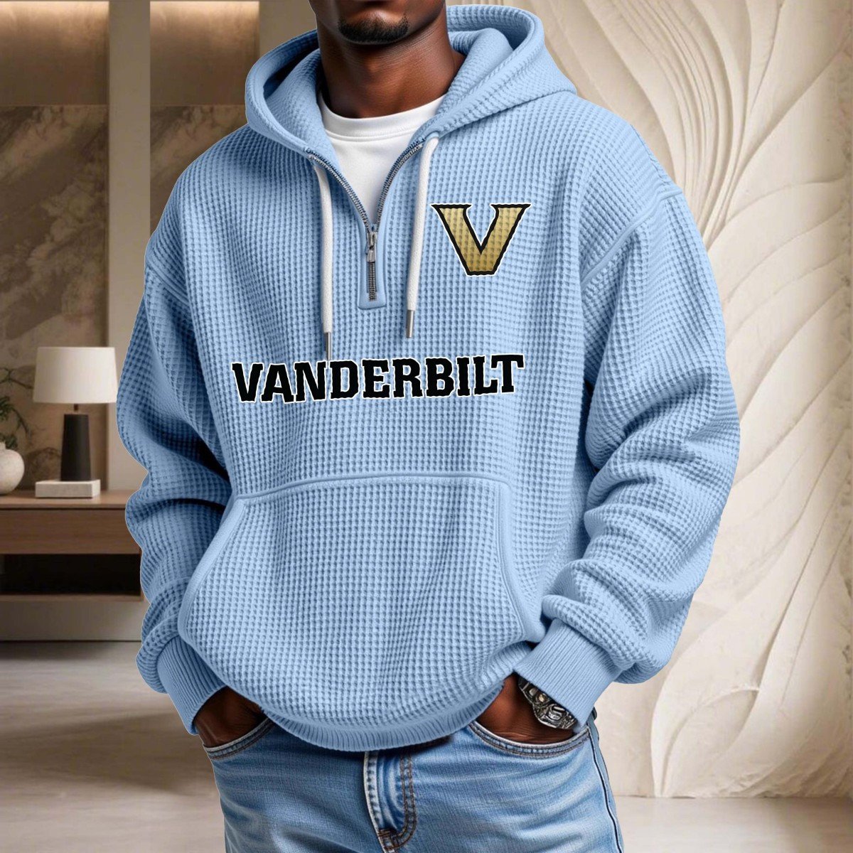 Sweat à capuche en maille gaufrée Vanderbilt Commodores – Image 7