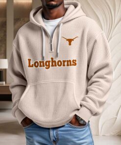 Sweat à capuche en maille gaufrée Texas Longhorns