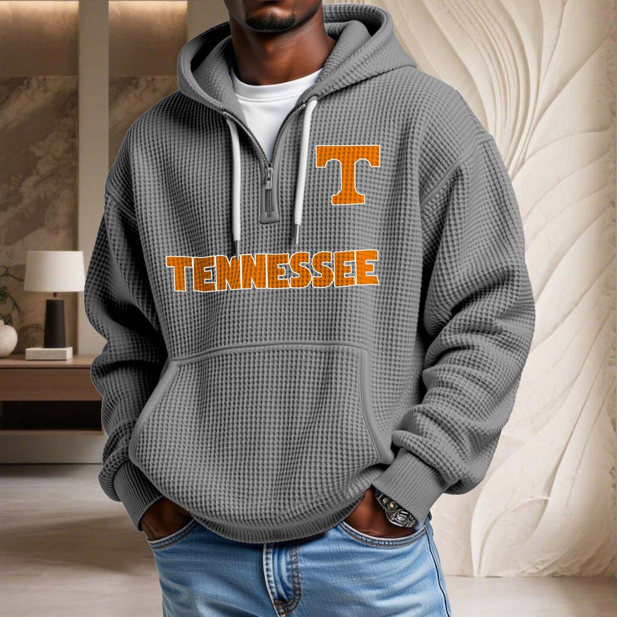 Sweat à capuche en maille gaufrée Tennessee Volunteers – Image 6