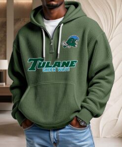 Sweat à capuche en maille gaufrée Tulane Green Wave