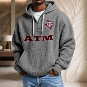 Sweat à capuche en maille gaufrée Texas A&M Aggies