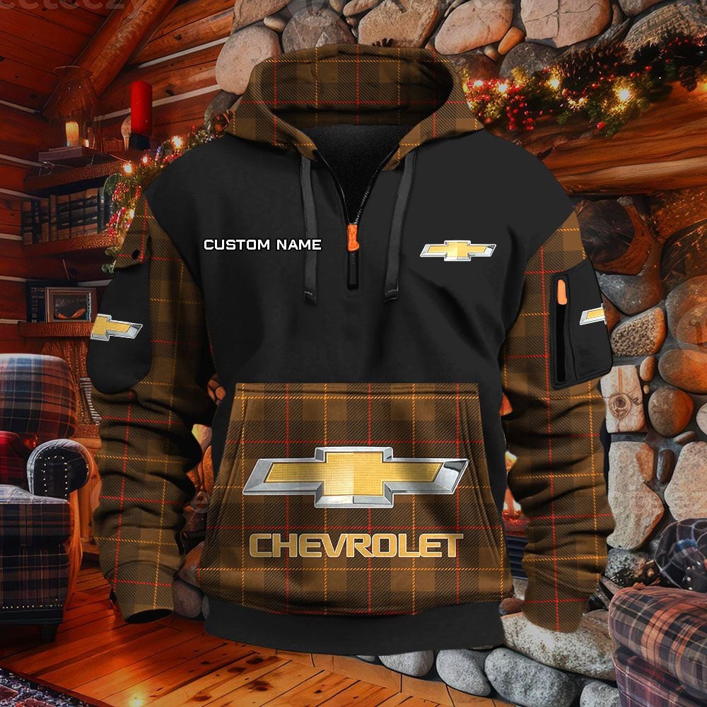 Sweat à capuche à demi-zip Chevrolet – Image 4