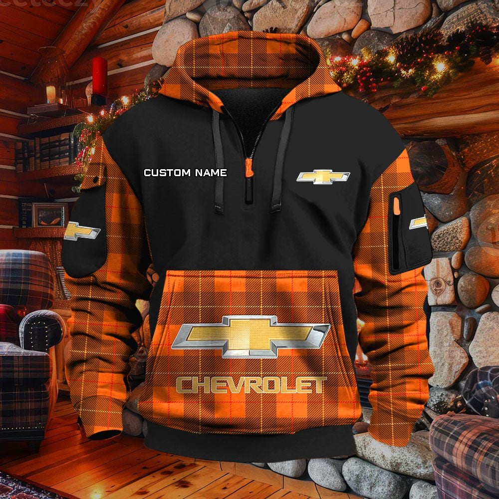 Sweat à capuche à demi-zip Chevrolet – Image 8