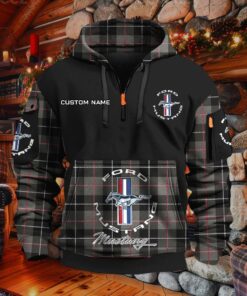 Sweat à capuche à demi-zip Ford Mustang