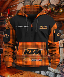 Sweat à capuche à demi-zip KTM Racing