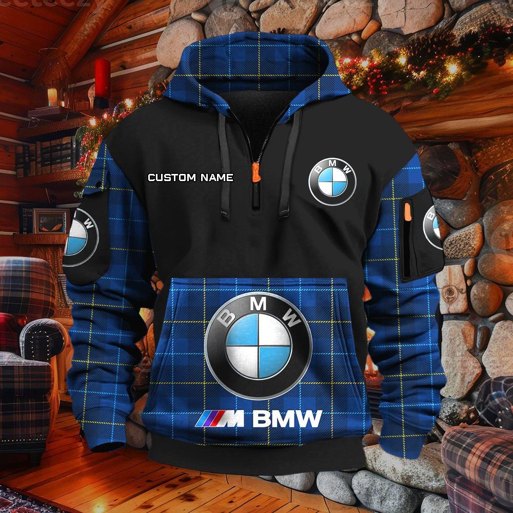 Sweat à capuche à demi-zip BMW M Car – Image 6