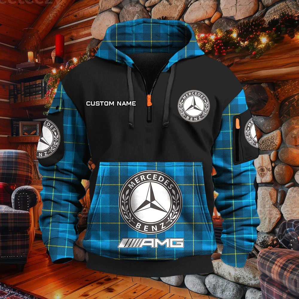 Sweat à capuche à demi-zip Mercedes-AMG – Image 7