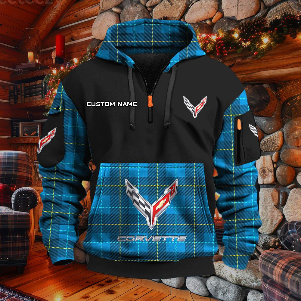 Sweat à capuche à demi-zip Corvette C8 – Image 7