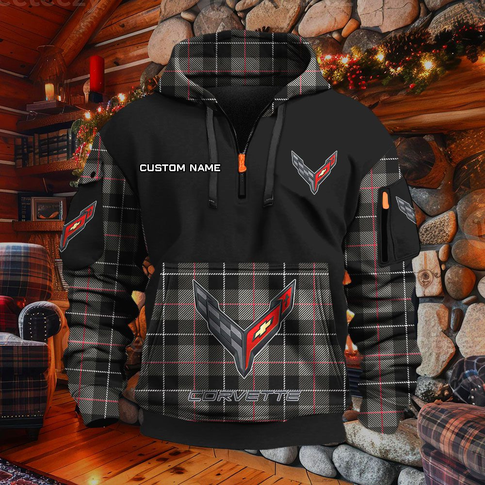 Sweat à capuche à demi-zip Chevrolet Corvette – Image 2