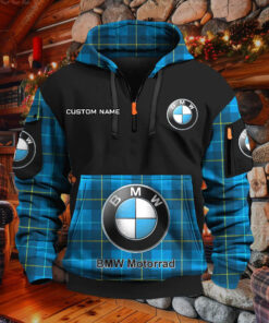 Sweat à capuche à demi-zip BMW Motorrad