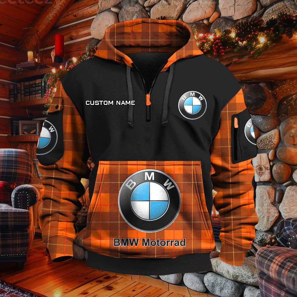 Sweat à capuche à demi-zip BMW Motorrad – Image 8