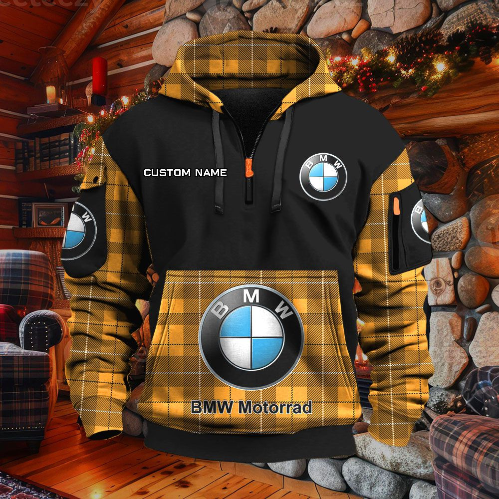 Sweat à capuche à demi-zip BMW Motorrad – Image 9