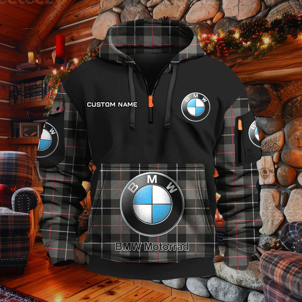 Sweat à capuche à demi-zip BMW Motorrad – Image 2