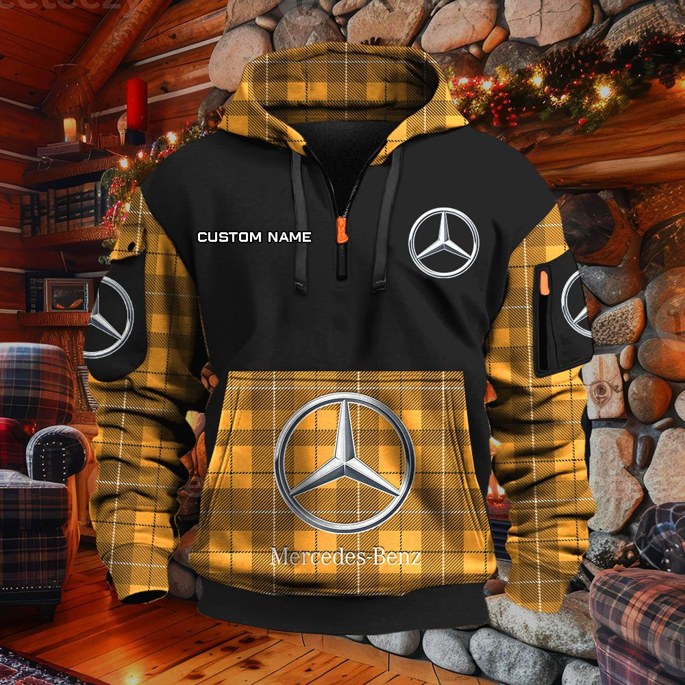 Sweat à capuche à demi-zip Mercedes-Benz – Image 9