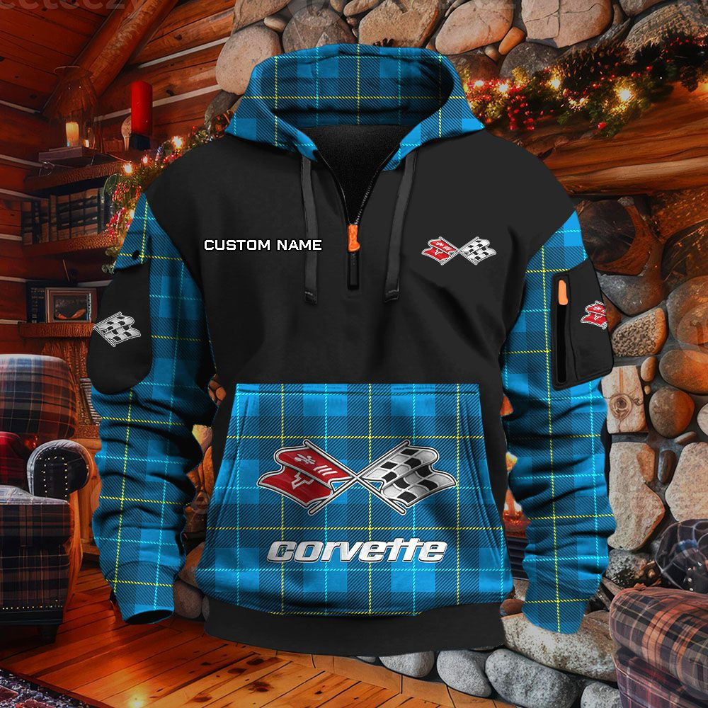 Sweat à capuche à demi-zip Corvette C3 – Image 7