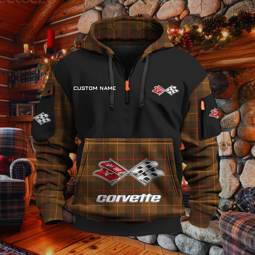 Sweat à capuche à demi-zip Corvette C3 – Image 4