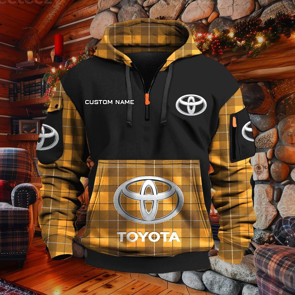 Sweat à capuche à demi-zip Toyota – Image 9