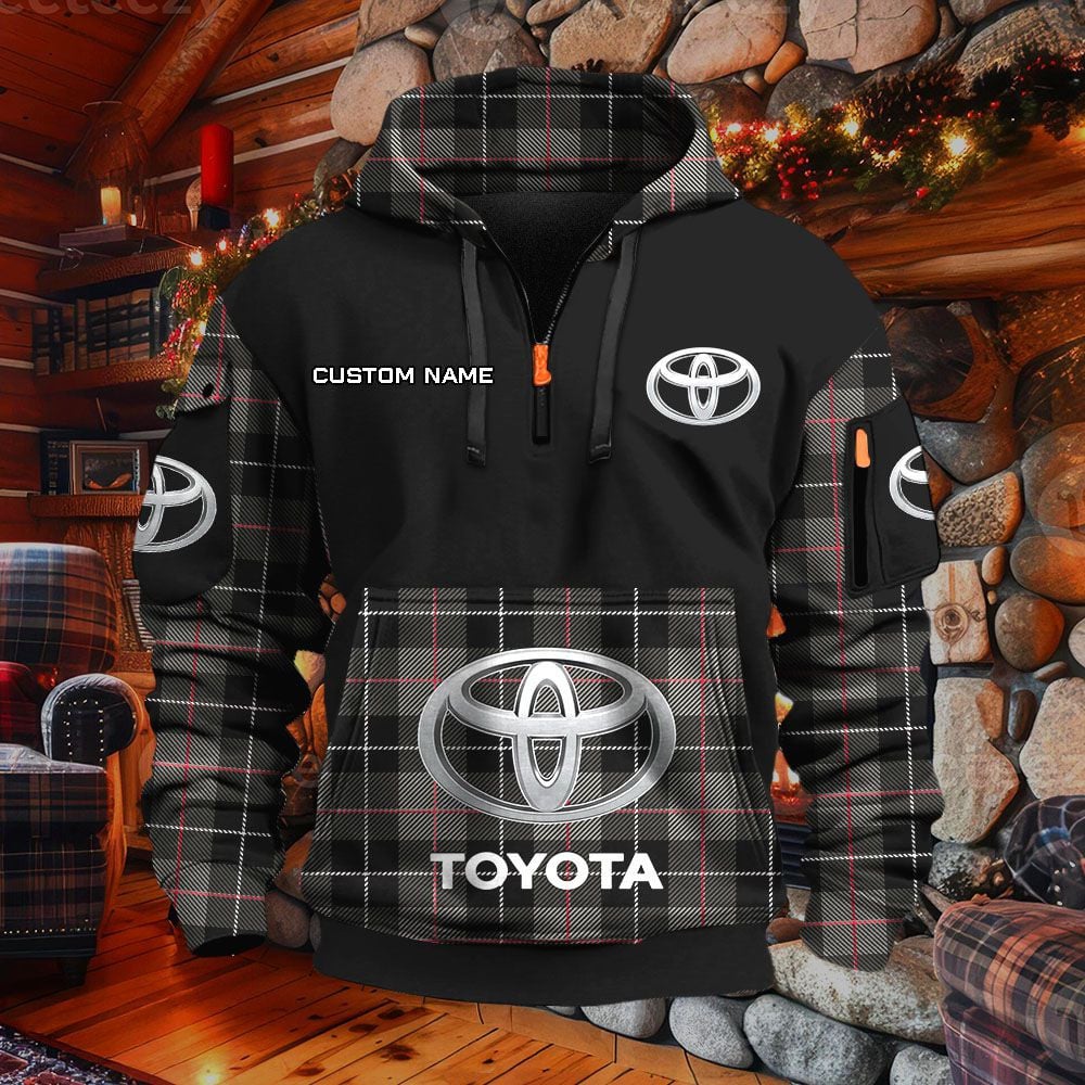 Sweat à capuche à demi-zip Toyota