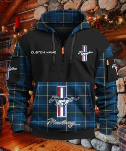 Sweat à capuche à demi-zip Ford Mustang