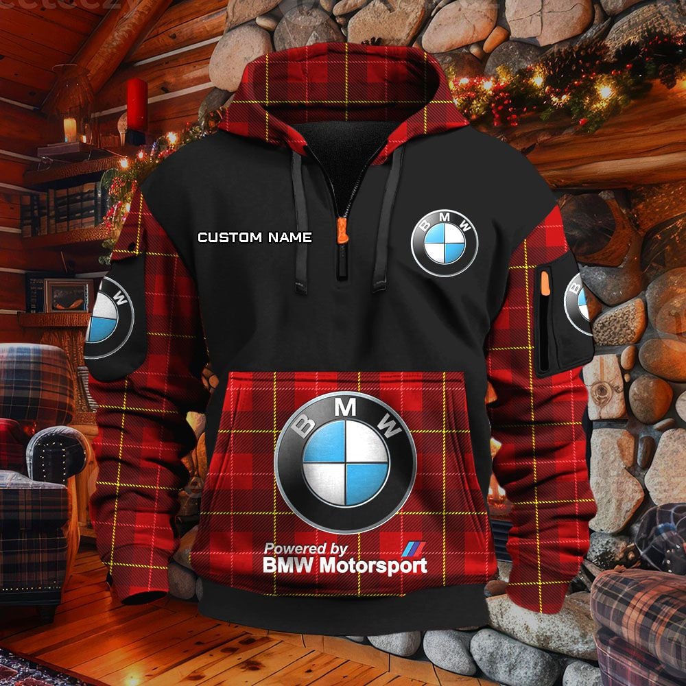 Sweat à capuche à demi-zip BMW Motorsport – Image 4