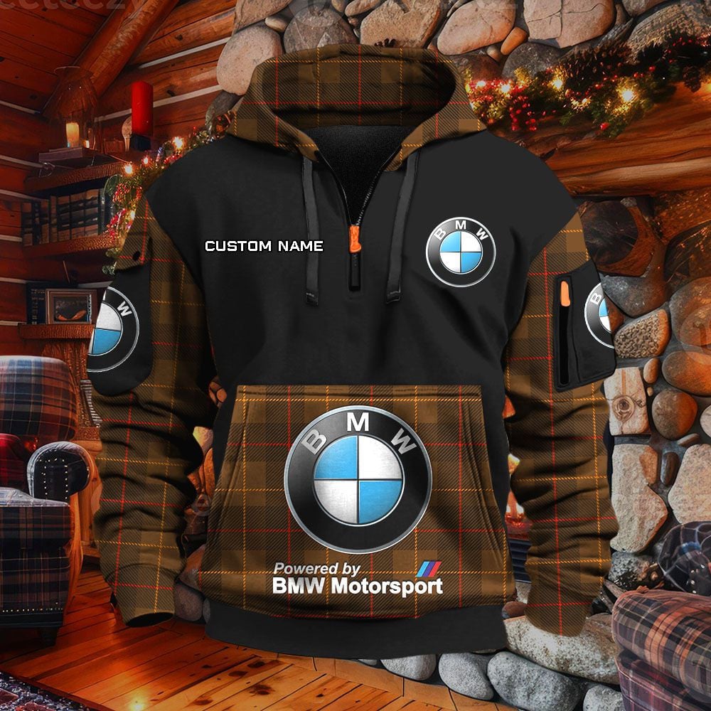 Sweat à capuche à demi-zip BMW Motorsport – Image 5