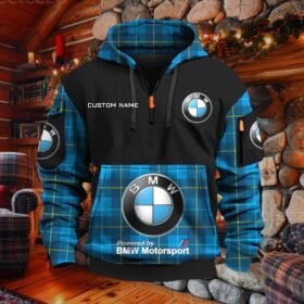 Sweat à capuche à demi-zip BMW Motorsport