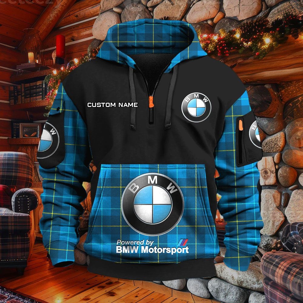 Sweat à capuche à demi-zip BMW Motorsport