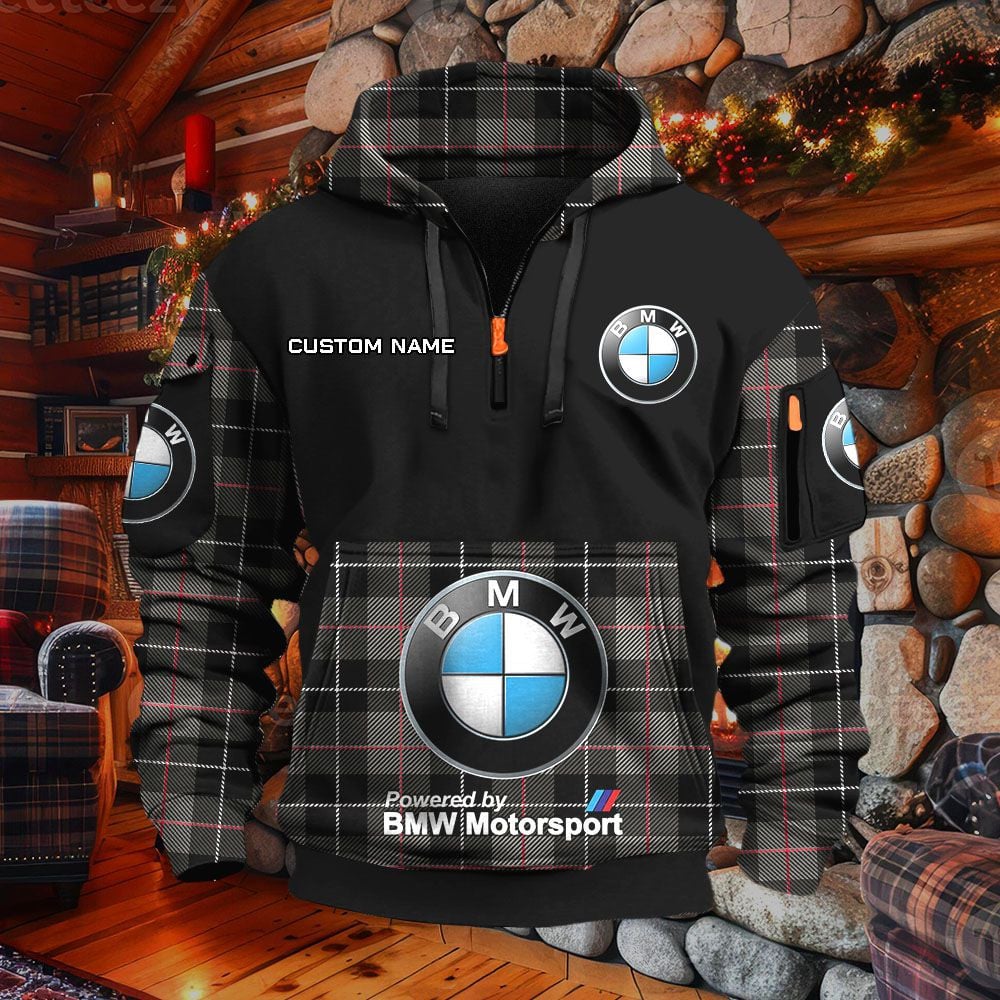 Sweat à capuche à demi-zip BMW Motorsport – Image 2